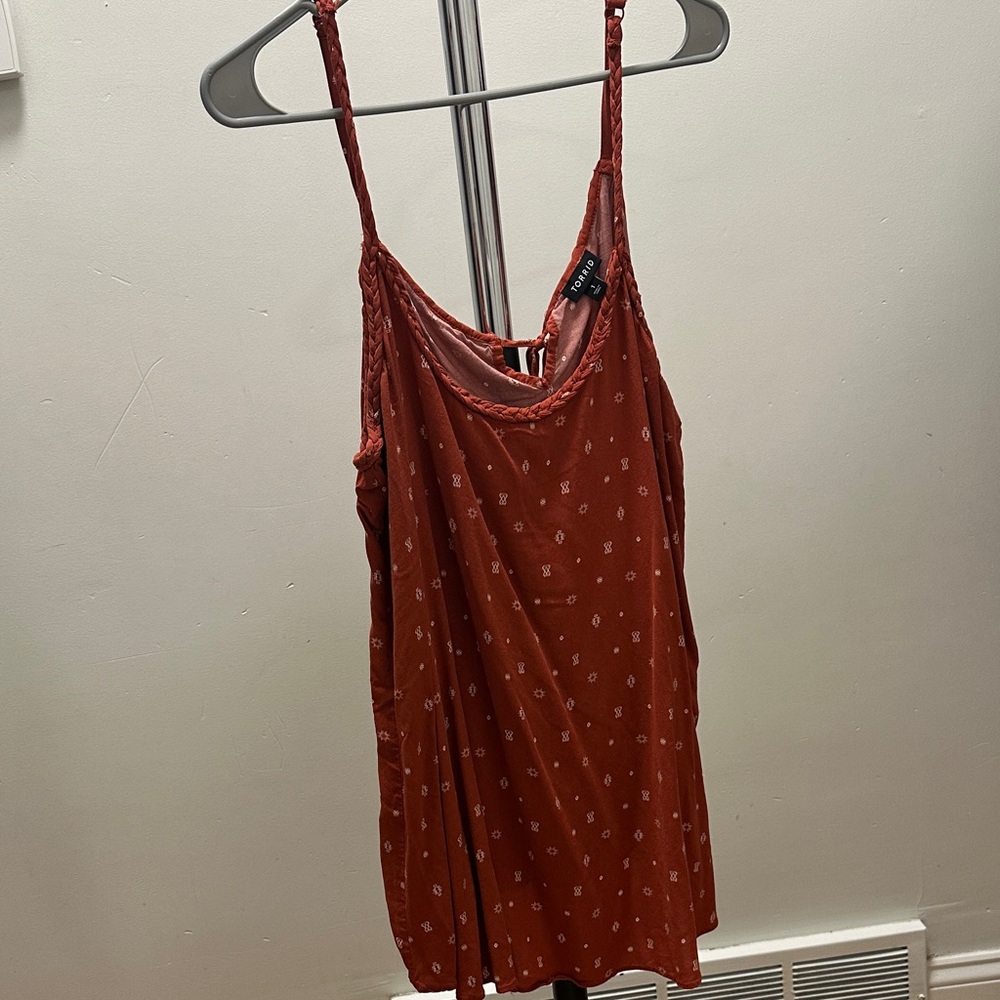 Torrid Rust Camisole with Floral Pattern